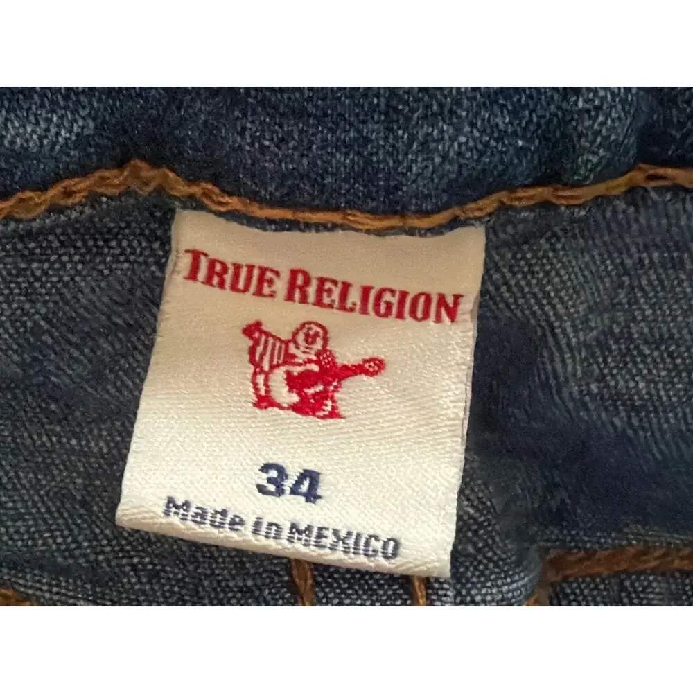 True Religion Size 34 Ricky Style MADE IN USA Straight Jeans